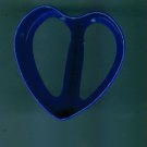 Old Vintage 50s Plastic Hutzler Cookie Cutter Cutters ~ Blue Heart with Handle