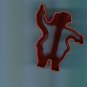 Old Vintage 50s Plastic Hutzler Cookie Cutter Cutters ~ Red Santa with Handle