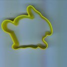 Old Vintage 50s Plastic Cookie Cutter Cutters Yellow Bunny Rabbit Easter locupst