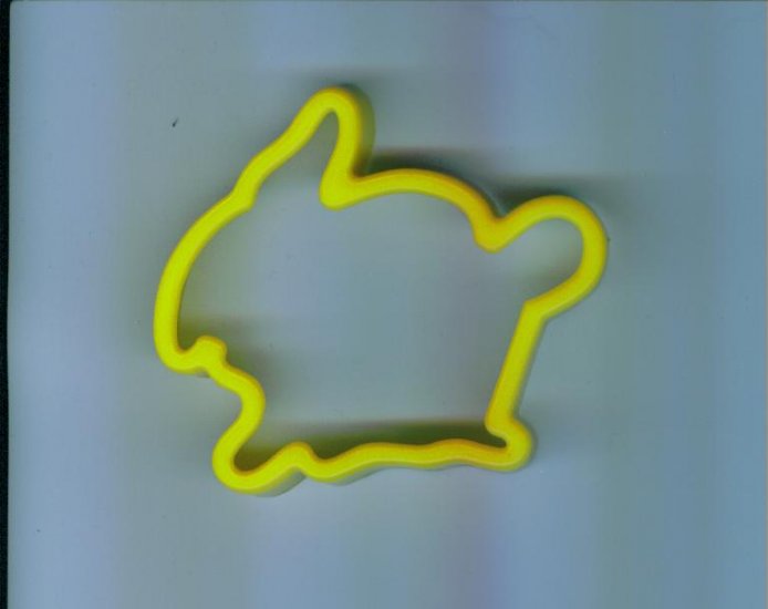 Old Vintage 50s Plastic Cookie Cutter Cutters Yellow Bunny Rabbit