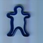 Old Vintage 50s Plastic Cookie Cutter Cutters ~ Blue Gingerbread Boy Kid