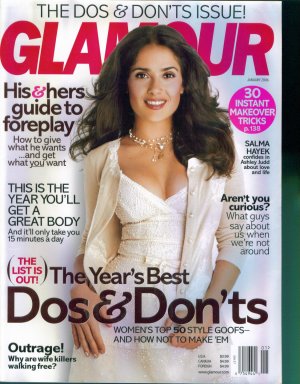 Glamour The Dos and Donts Issue  Salma Hayek January 2006 Mint Copy Back Issue