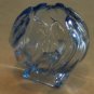 Vintage Made in England Light Blue Glass VASE Bowl Flower Design Locw20