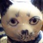 Beautiful Blue Cat Kitty Figurines Hand Painted Unique