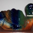 Mallard Duck Planter ~ Pottery ~ Ceramic ~ Vibrant Glossy Glaze ~ Collectible