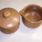 Mint Condition Covered Sugar & Creamer Set Western Stoneware Monmouth Ill location21