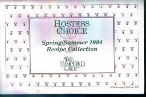 Hostess Choice Spring Summer 1994 Recipe Collection The Pampered Chef Cook Book Cookbook location102