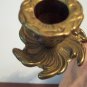 Vintage Antique Finish Brass Double Candle Stick Cottage French Country Candlestick locw20