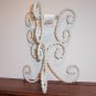 Vintage Shabby Chic Chippy Painted White Candle Holder locw20 Cottage French Country