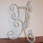 Vintage Shabby Chic Chippy Painted White Candle Holder locw20 Cottage French Country