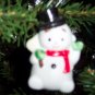 Vintage Homco Porcelain Snowman Ornament Old Ornaments ORN4 box3