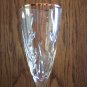 TWO Cassandra Gold CRIS D'ARQUES DURAND 8 5/8 Fluted Champagne Stemware Glasses Crystal Discontinued