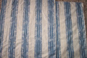 1 Pair of Blue Striped Abstract Print Vintage Pillowcases Pillow Case Linens locationw8