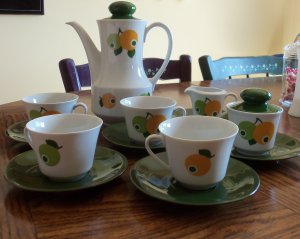 Seltmann Weiden K Bavaria Coffee Set Fruits China Dinnerware location18 Demitasse