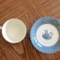 Blue Currier & Ives Flat Cup & Saucer Set by Royal Dinnerware Box19