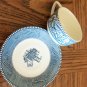Blue Currier & Ives Flat Cup & Saucer Set by Royal Dinnerware Box19