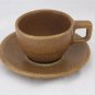 Monmouth Pottery Mojave Pattern Line Cup Saucer Set Western Stoneware location38