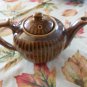 Vintage Fraunfelter Cream Brown Ribbed Teapot Mint Locationblack11