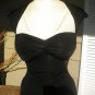 Sexy BEBE Black Holiday Ruched Lace Dress sz. M