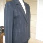 TAHARI Navy Blue Pinstripe Wide Leg Jacket Pants Suit 10 P