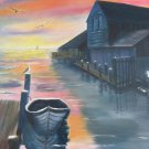 "Sunset on the Dock"