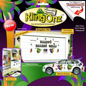 Mardi Gras Reusable Decal Stickers