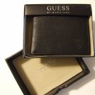 GUESS Billetera Cuero Negro (Black Leather Wallet)