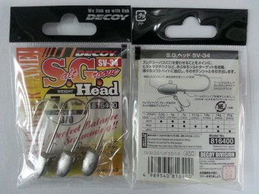 Decoy SV-34 S.G. Head #3/0-5g (3/16oz) (3pcs) 4989540816394