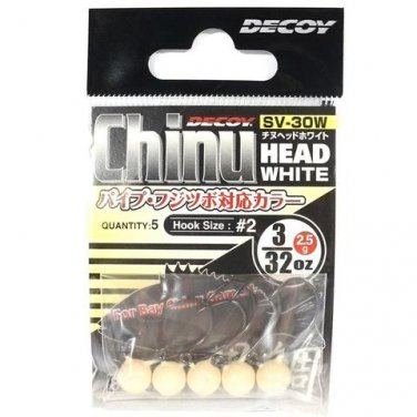 Decoy SV-30W Chinu Head White #2-2.5g (3/32oz) (5pcs) 4989540820421