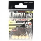 Decoy SV-30W Chinu Head White #2-3.5g (1/8oz) (5pcs) 4989540820438