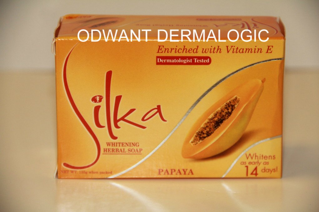 Silka Papaya Whitening Herbal Soap with Vitamin E Lightening Bar