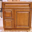 30 Inch Heritage Style Caramel Bathroom Vanity Left Drawers Cabinet 30"