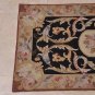 2x4 AREA RUG FRENCH AUBUSSON SAVONERRIE BLACK GOLD NEW