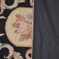 2x4 AREA RUG FRENCH AUBUSSON SAVONERRIE BLACK GOLD NEW