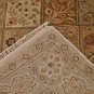 8x10 HANDMADE RUG GEOMETRIC PATCHWORK GRAY IVORY RUST