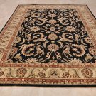 9x12 RUG VEGETABLE DYE WOOL BLACK IVORY RUST GREEN NEW