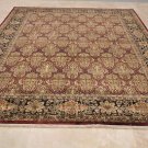 9x12 RUG HANDMADE MASTERPIECE BLACK RED RARE PATCHWORK