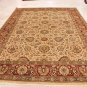 9x12 RUG PERSIAN VEGETABLE DYE GHAZNI WOOL IVORY RED