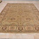 9x12 AREA RUG PERSIAN VEGETABLE DYE GREEN IVORY RUST