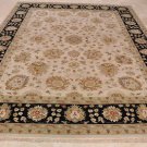 9x12 WOOL RUG HANDMADE VEGETABLE DYE CHOBI IVORY BLACK