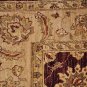 6 FT SQ AREA RUG WOOL HANDMADE VEGETABLE DYE PLUM BEIGE