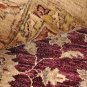 6 FT SQ AREA RUG WOOL HANDMADE VEGETABLE DYE PLUM BEIGE