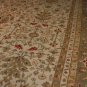 12x18 WOOL AREA RUG HANDMADE JAIPUR BEIGE GREEN LARGE