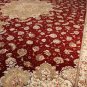 12x18 WOOL&SILK AREA RUG HANDMADE ORIENTAL BURGUNDY NEW