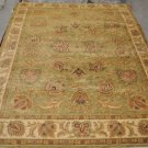 10x13 LIGHT GREEN IVORY RUG SHAW JACK 3V426/11300 NYLON SLATE BLUE GOLD NEW