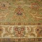10x13 LIGHT GREEN IVORY RUG SHAW JACK 3V426/11300 NYLON SLATE BLUE GOLD NEW