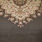 10x13 CHARCOAL IVORY GOLD RED AREA RUG RADICI COMO 1595 LARGE OVERSIZE NEW