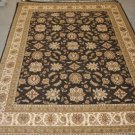 10x13 CHARCOAL IVORY GOLD AREA RUG RADICI COMO 1592  LARGE OVERSIZE NEW