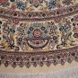 8 FOOT ROUND AREA RUG FINE PERSIAN IVORY BEIGE PAKISTAN