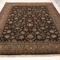 8x10 WOOL HANDMADE PERSIAN RUG BLACK GREEN GOLD PLUSH